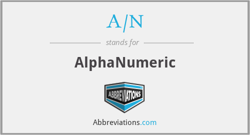 What does A/N stand for?