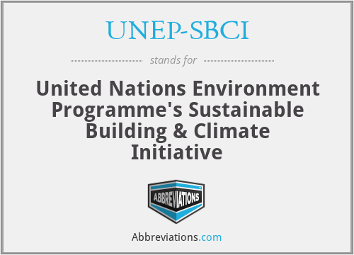 What does UNEP-SBCI stand for?