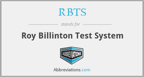 RBTS - Roy Billinton Test System