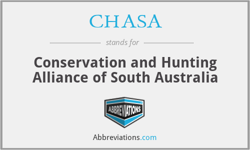 CHASA - Conservation and Hunting Alliance of South Australia
