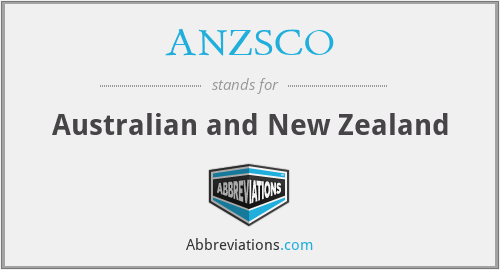 ANZSCO - Australian and New Zealand