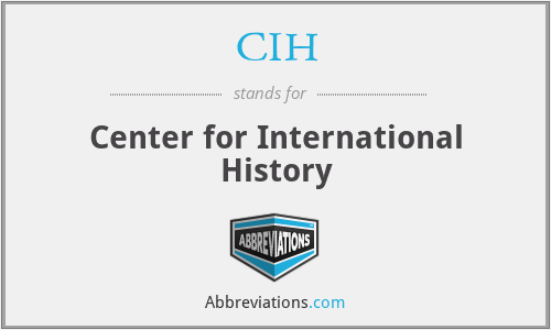 CIH - Center for International History