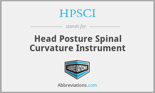 HPSCI - Head Posture Spinal Curvature Instrument