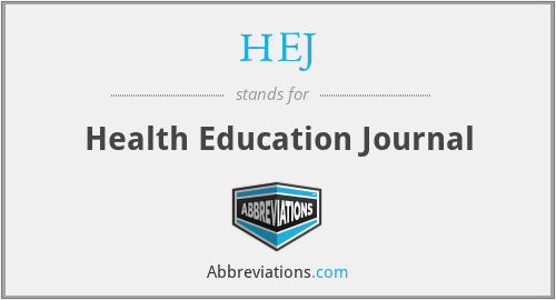 HEJ - Health Education Journal