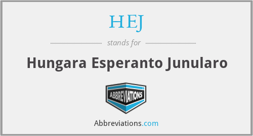 HEJ - Hungara Esperanto Junularo