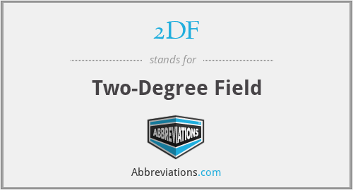 What does 2DF stand for?