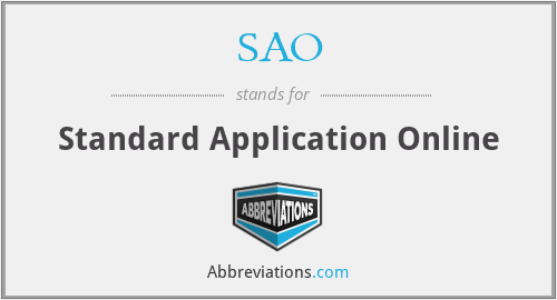 SAO - Standard Application Online