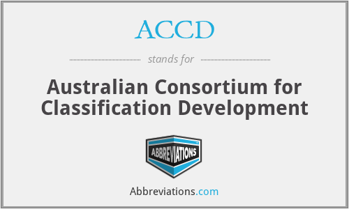 ACCD - Australian Consortium for Classification Development