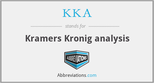 KKA - Kramers Kronig analysis