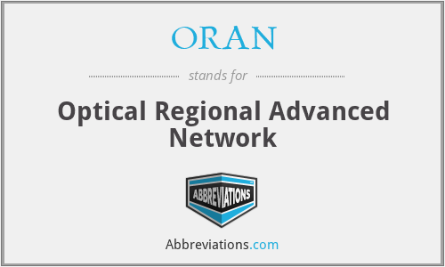 ORAN - Optical Regional Advanced Network
