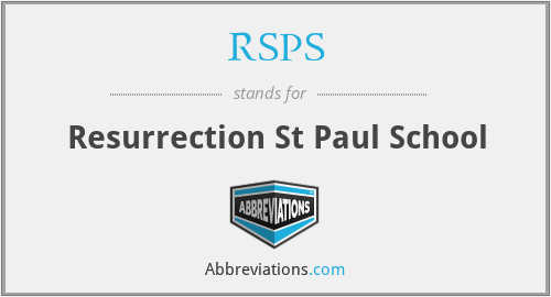 RSPS - Resurrection St Paul School