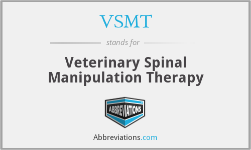 VSMT - Veterinary Spinal Manipulation Therapy