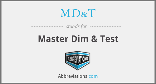 What does MD&T stand for?