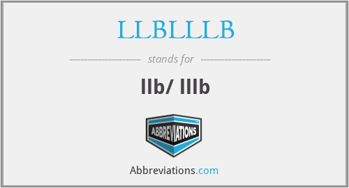 What does LLBLLLB stand for?