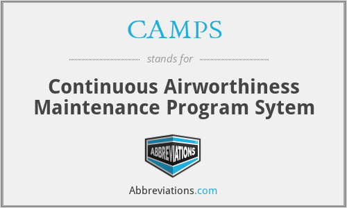 CAMPS - Continuous Airworthiness Maintenance Program Sytem