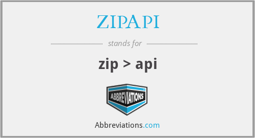 What does ZIPAPI stand for?
