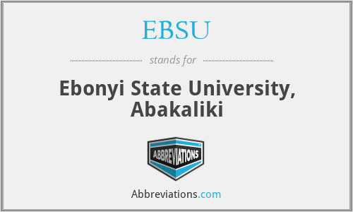 What does EBSU stand for?