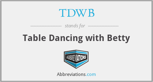 What does TDWB stand for?