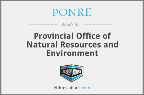 What does PONRE stand for?