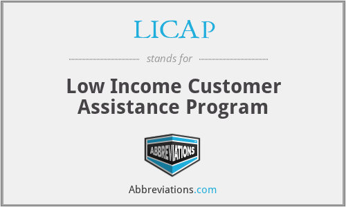 LICAP - Low Income Customer Assistance Program