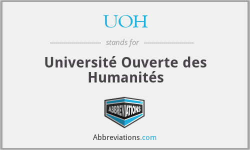 UOH - Université Ouverte des Humanités