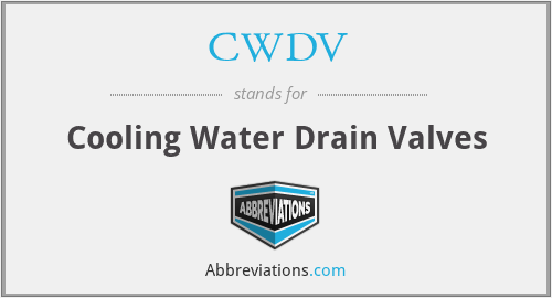 CWDV - Cooling Water Drain Valves