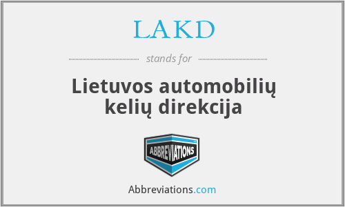 LAKD - Lietuvos automobilių kelių direkcija
