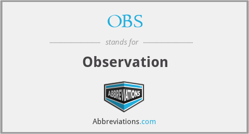 Obs meaning