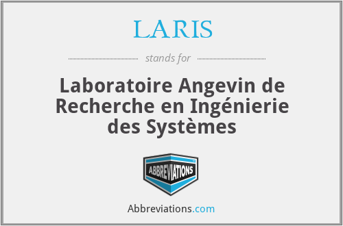 LARIS - Laboratoire Angevin de Recherche en Ingénierie des Systèmes