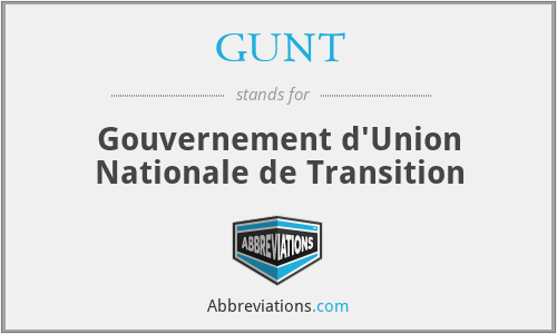 GUNT - Gouvernement d'Union Nationale de Transition