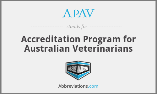 APAV - Accreditation Program for Australian Veterinarians
