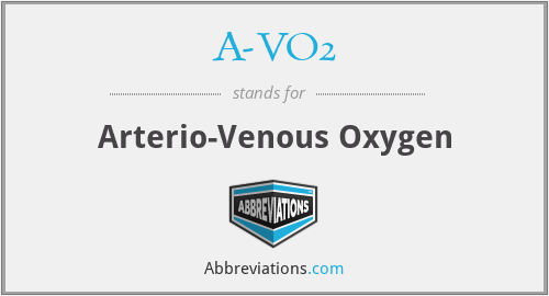 A-VO2 - Arterio-Venous Oxygen