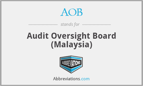 Aob Audit Oversight Board Malaysia