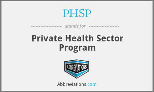 What does PHSP stand for?