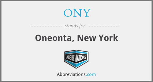 What does ONY stand for?