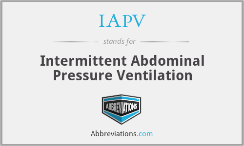 IAPV - Intermittent Abdominal Pressure Ventilation