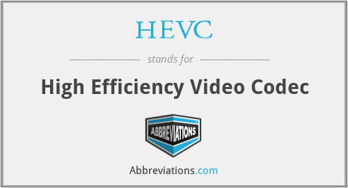 HEVC - High Efficiency Video Codec