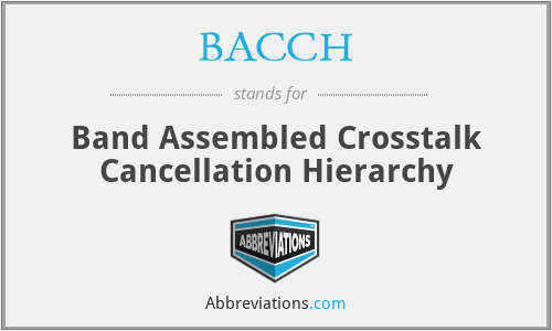 BACCH - Band Assembled Crosstalk Cancellation Hierarchy