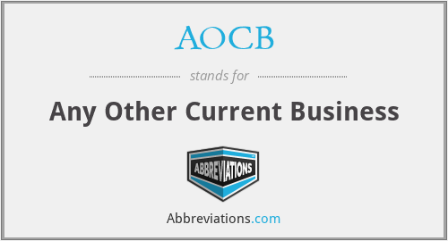 What does AOCB stand for?