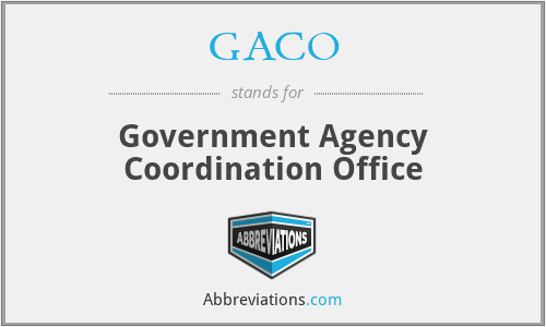 What does GACO stand for?