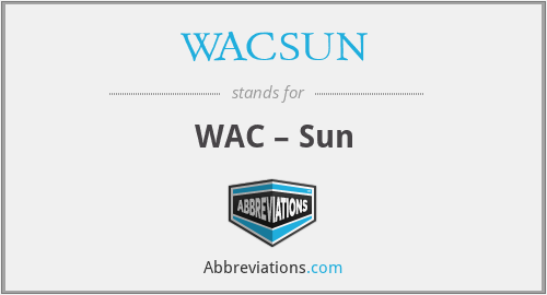 What does WACSUN stand for?
