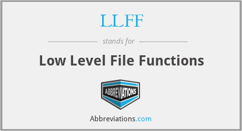 What does LLFF stand for?
