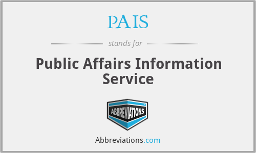 What does PAIS stand for?
