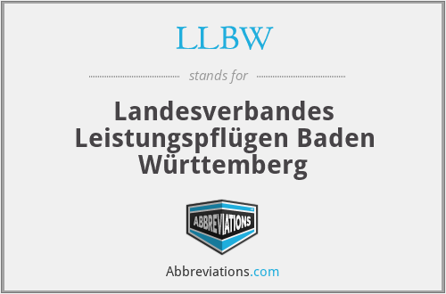 LLBW - Landesverbandes Leistungspflügen Baden Württemberg