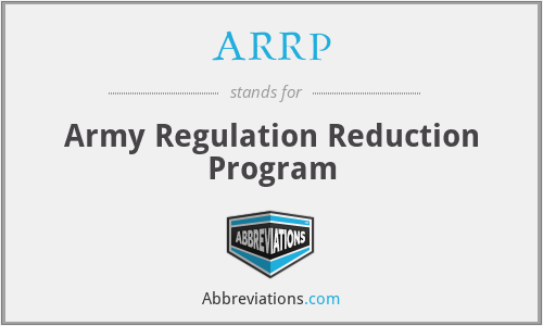 What does ARRP stand for?