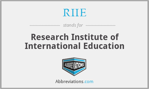 What does RIIE stand for?