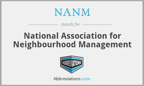 NANM - National Association for Neighbourhood Management