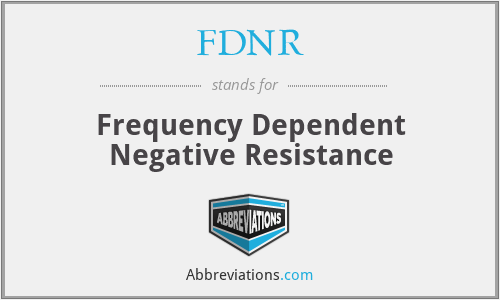 FDNR - Frequency Dependent Negative Resistance