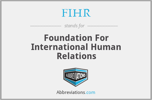What does FIHR stand for?