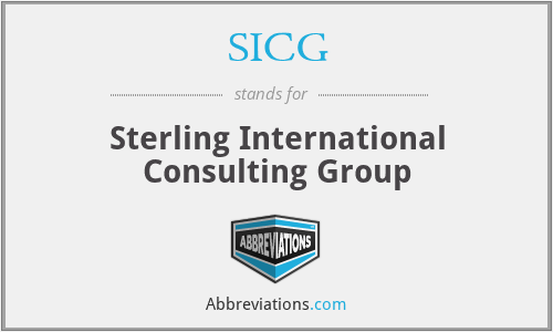 What does SICG stand for?
